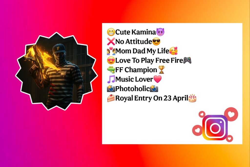 Instagram Free Fire Bio Stylish